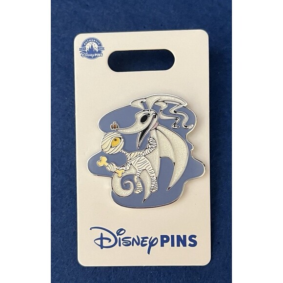 Disney Parks 2023 Nightmare Before Christmas Zero and Mummy Holding Bone Pin - Picture 1 of 4